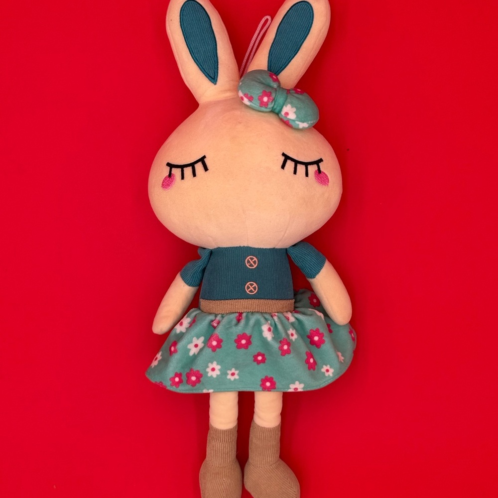Cllayees Easter Bunny Rabbit Plush Stuffed Animal Dress 19"‎ Blue